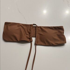 SHEIN Tan Strapless Bikini Top
